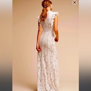 BHLDN Placid Gown by Tadashi Shoji 2 Floral Lace Bridal Dress NWT $350